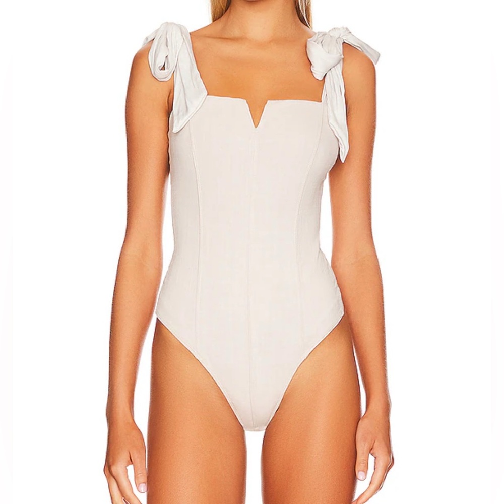 Free People Tie-Shoulder Bodysuit